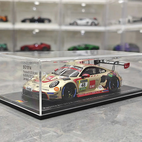 Porsche 2025 911 992 GT3 R Black Falcon Team EAE #48 1:43 24h Nürburgringin hartsikeräilymalli Spark - katso 12