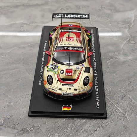 Porsche 2025 911 992 GT3 R Black Falcon Team EAE #48 1:43 24h Nürburgringin hartsikeräilymalli Spark - näytä 2