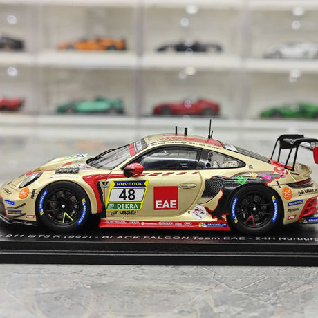 Porsche 2025 911 992 GT3 R Black Falcon Team EAE #48 1:43 24h Nürburgringin hartsikeräilymalli Spark - näytä 5