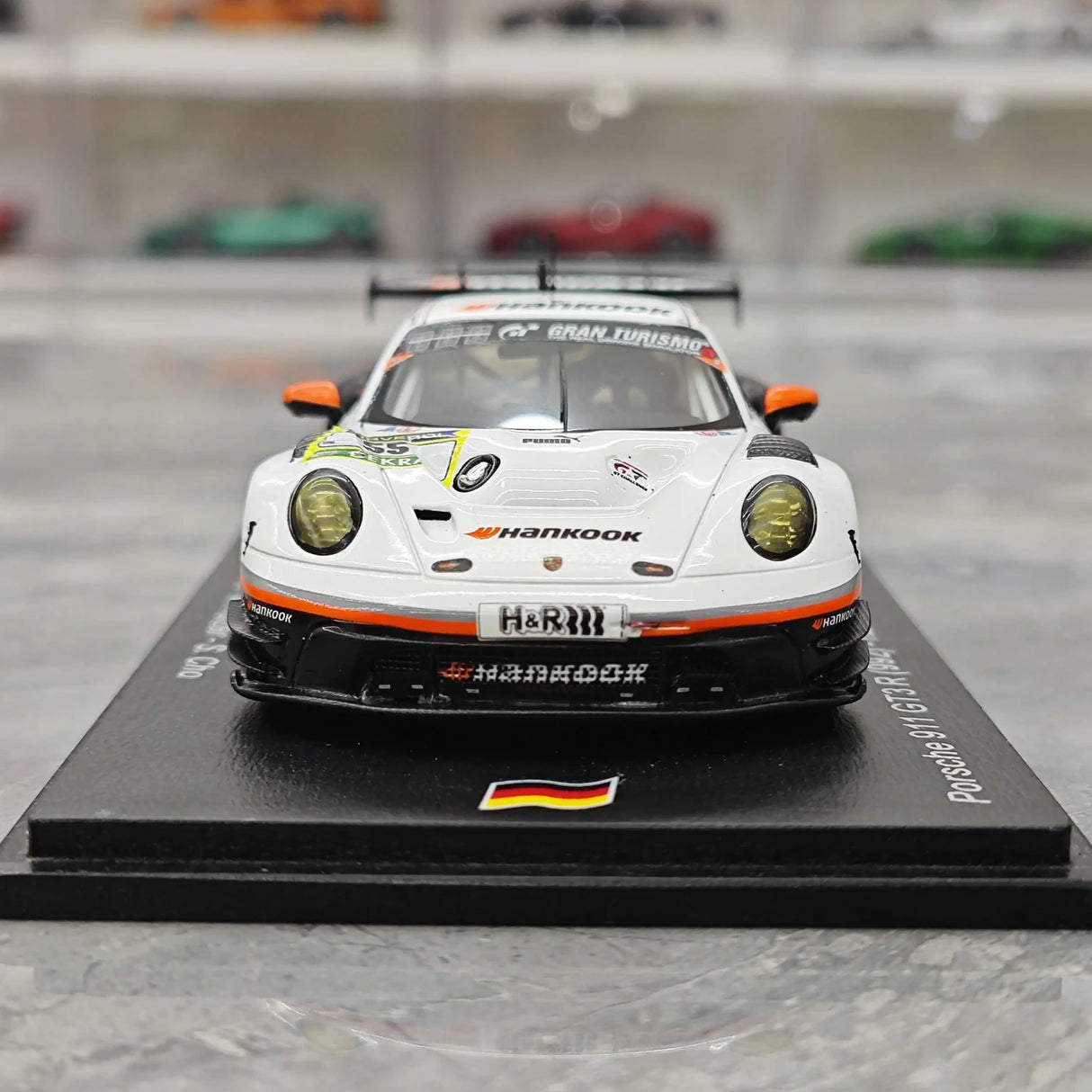 Porsche 2025 911 992 GT3 R 한국 대회 9위 #55 1:43 24시간 뉘르부르크링 수지 수집 모델 Spark - 뷰 1