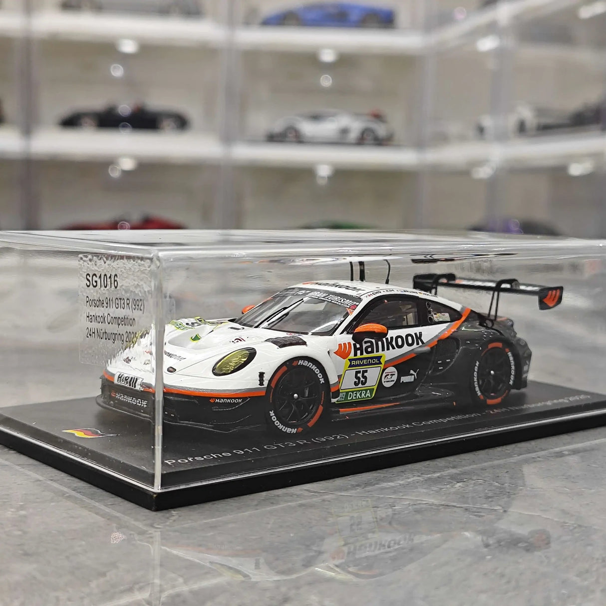 Porsche 2025 911 992 GT3 R 한국 대회 9위 #55 1:43 24시간 뉘르부르크링 수지 수집 모델 Spark - 12번 보기