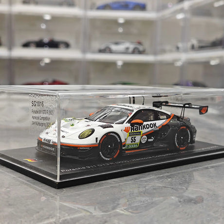 Porsche 2025 911 992 GT3 R Hankook Competition 9. sija #55 1:43 24h Nürburgringin hartsikeräilymalli Spark - näytä 12