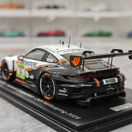 Porsche 2025 911 992 GT3 R Hankook Competition 9. sija #55 1:43 24h Nürburgringin hartsikeräilymalli Spark - katso 6