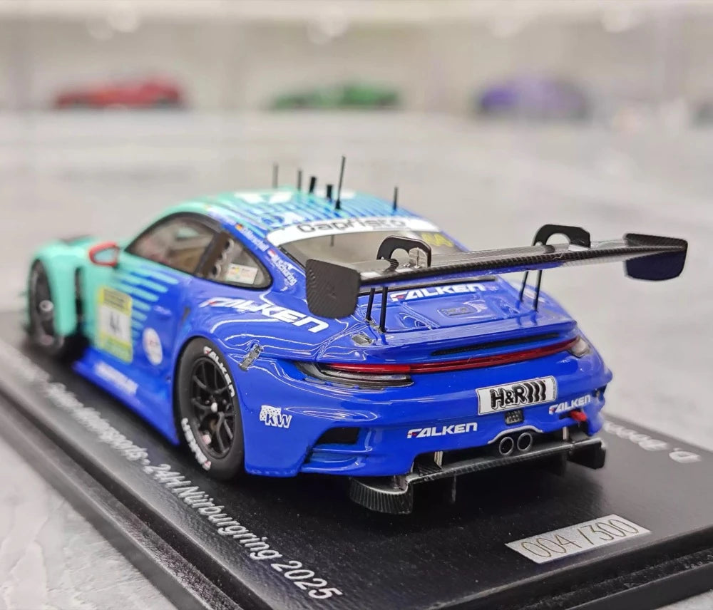 [Spark] 1:43 Porsche 2025 911 GT3 Cup #44 24H Nurburgring Model Car Resin / Closed Body