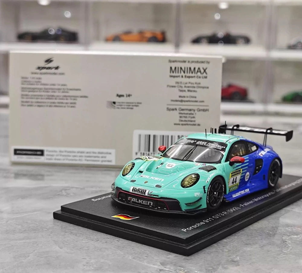 [Spark] 1:43 Porsche 2025 911 GT3 Cup #44 24H Nurburgring Model Car Resin / Closed Body
