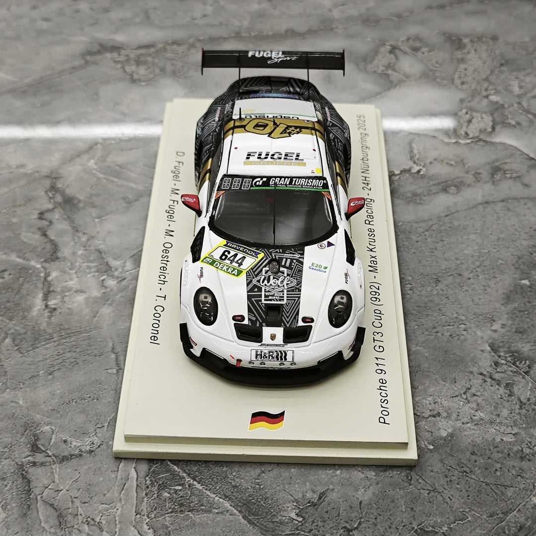 1:43 Porsche 2025 911 GT3 Cup 992 #644 Max Kruse Racing 24h Nurburgring model car by Spark - view 2