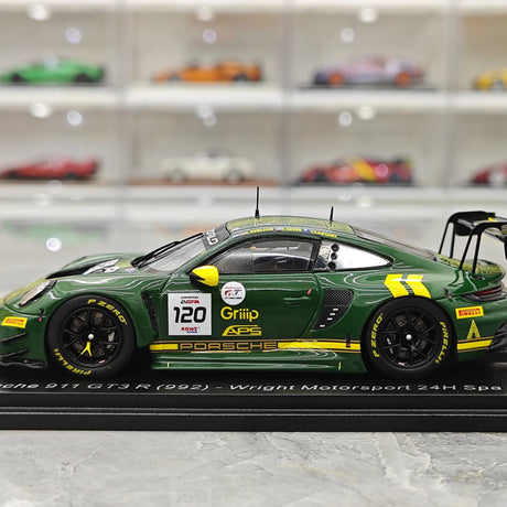 Porsche 2025 911 GT3 R 992 #120 Wright Motorsports 24h Spa 1:43 hartsinen keräilymalli – näkymä 5