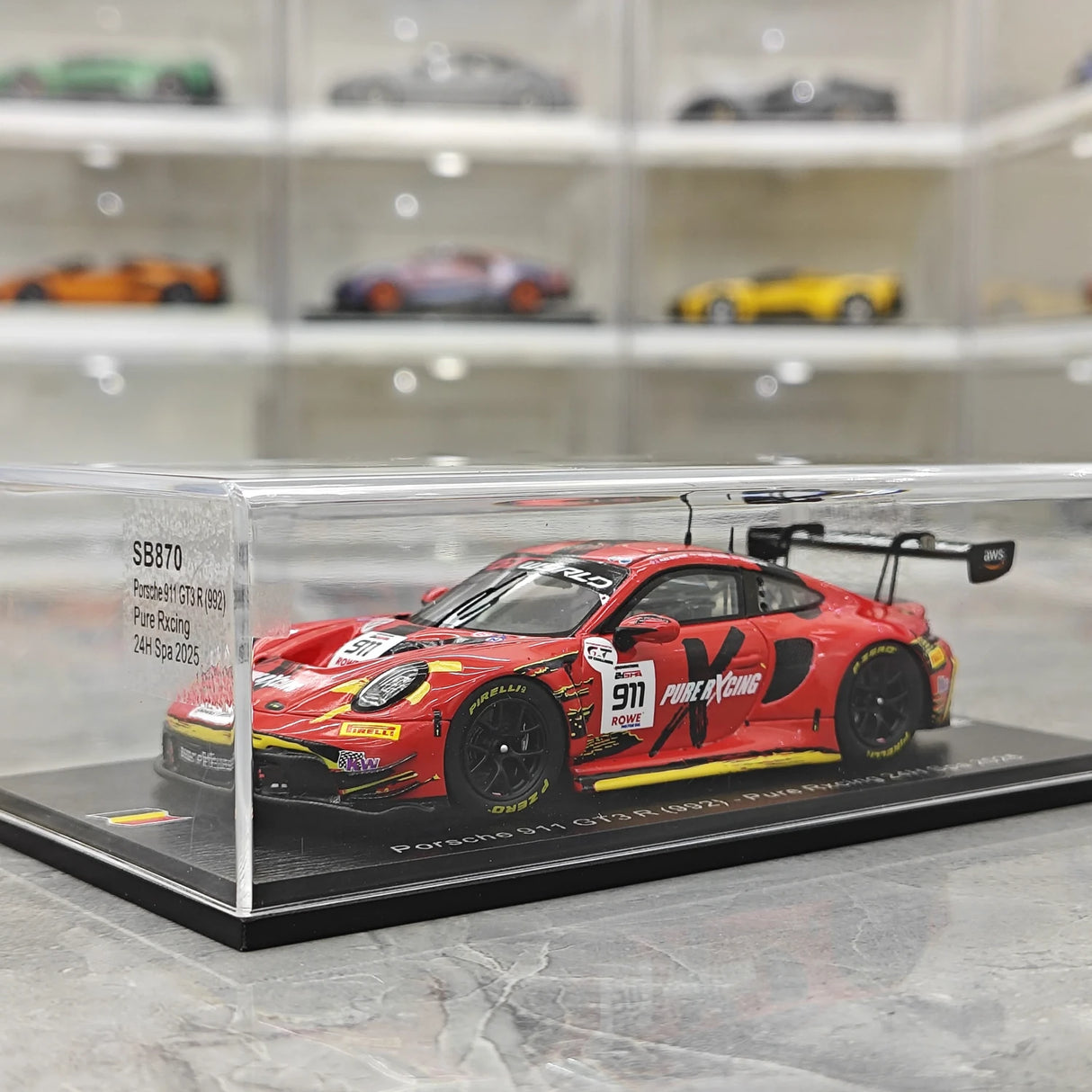 Porsche 2025 911 GT3 R 992 #911 퓨어 Rxcing 24시간 스파 1:43 레진 수집 모델 - 뷰 12