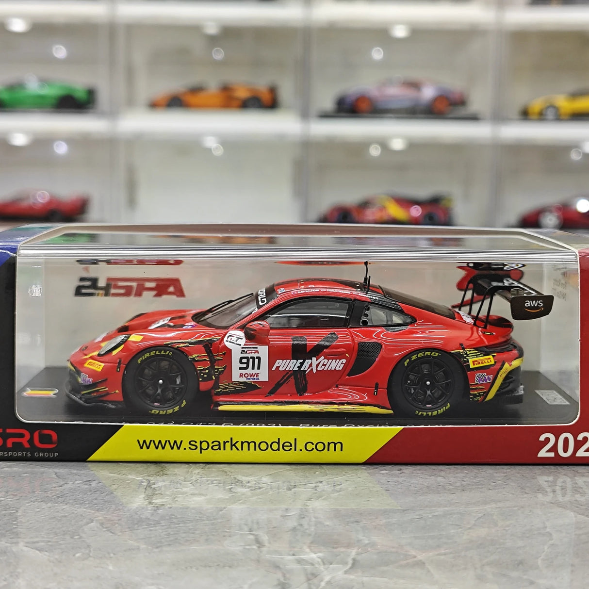 Porsche 2025 911 GT3 R 992 #911 퓨어 Rxcing 24시간 스파 1:43 레진 수집 모델 - 뷰 13