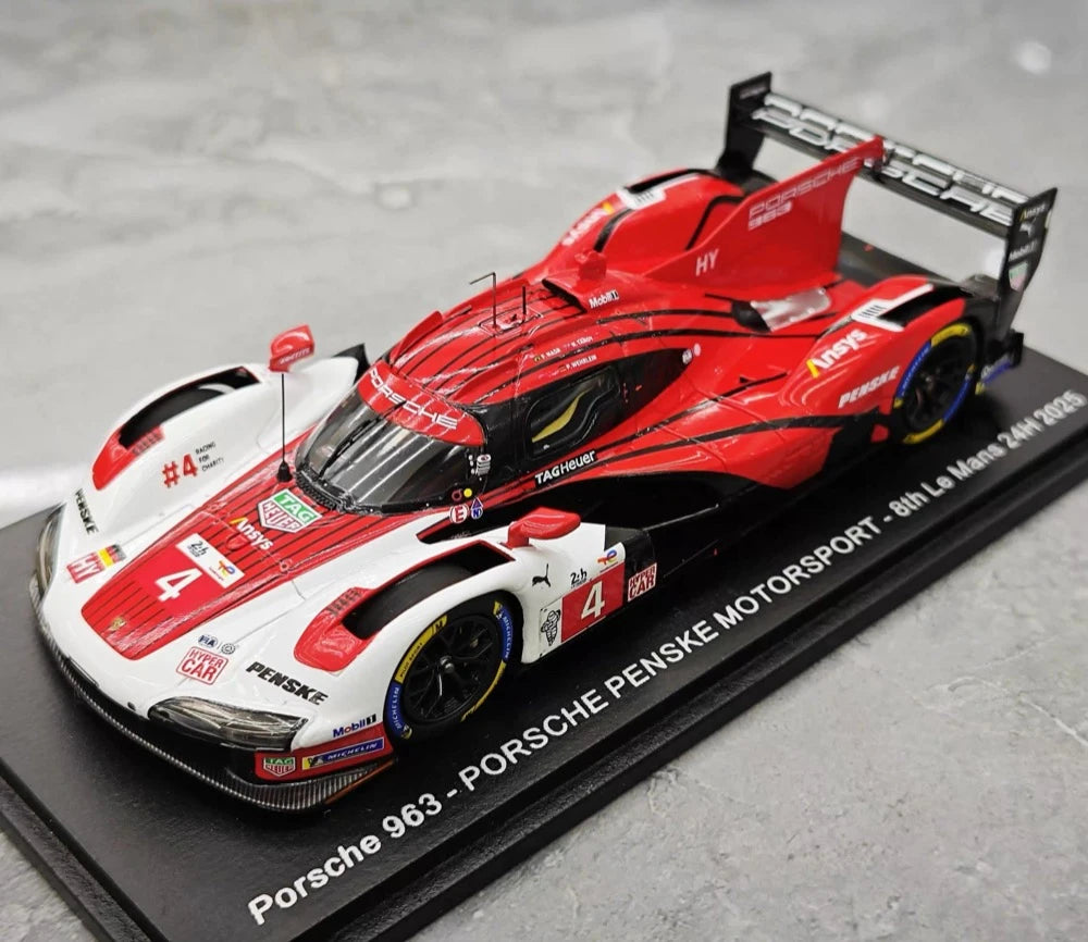 [Spark] 1:43 Porsche 2025 963 - Porsche Penske Motorsport - 8th Le Mans 24H Model Car Resin