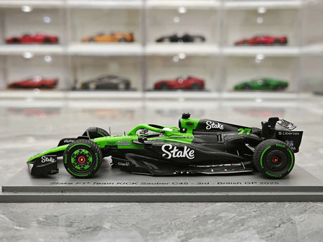 1:43 Sauber 2025 C45 #27 British GP Nico Hulkenberg F1 modelo de resina da Spark - ver 5