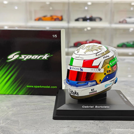 [Spark] 1:5 가브리엘 보르톨레토 2025 이탈리아 GP 스테이크 킥 자우버 F1 헬멧 F1 헬멧