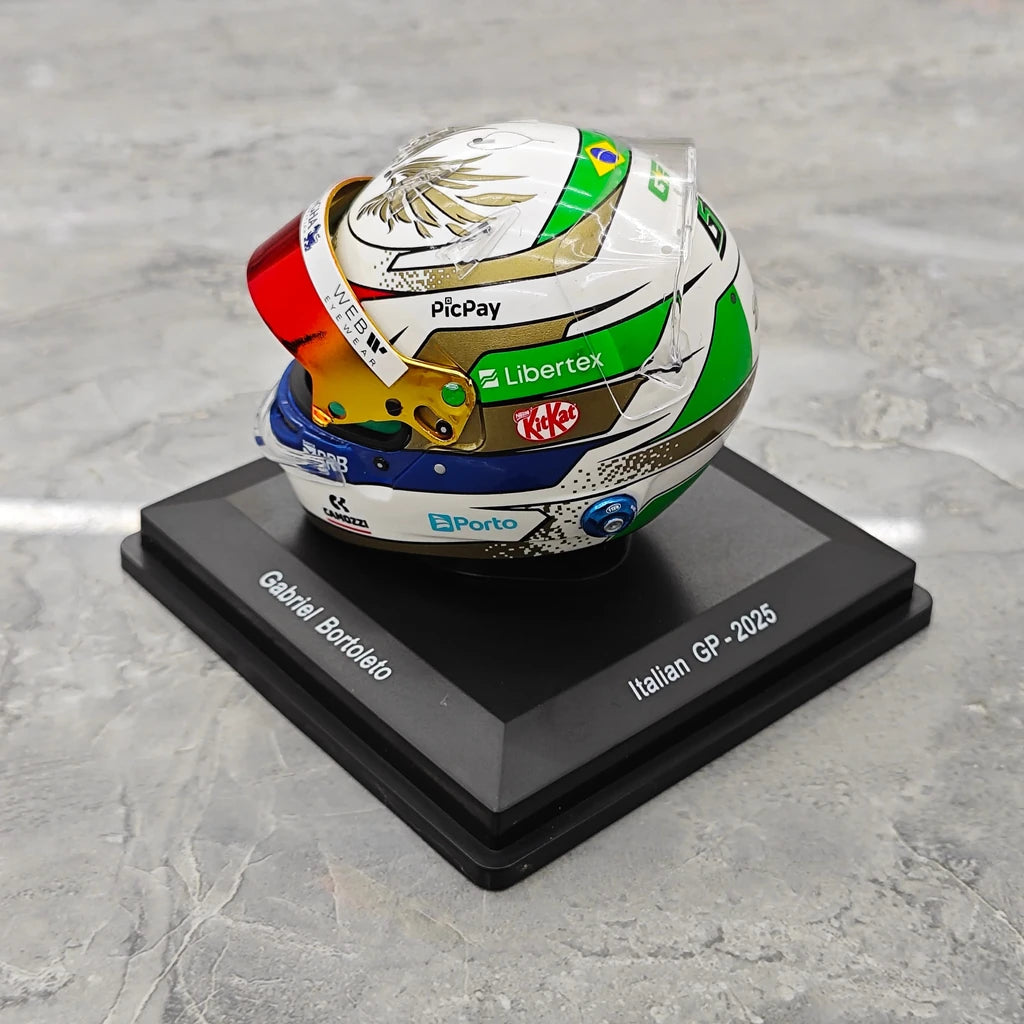 [Spark] 1:5 Gabriel Bortoleto 2025 Italian GP Stake Kick Sauber F1 Helmet F1 Helmet