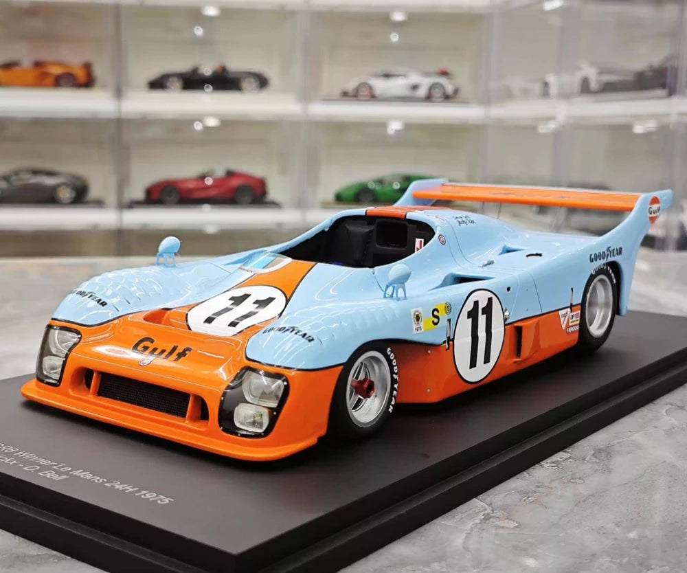 [Spark] 1:18 Gulf Mirage 1975 GR8 #11 Winner 24 Le Mans modellbil resin / Closed Body