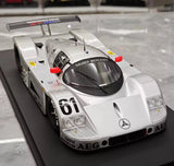 [Spark] 1:18 Mercedes-Benz 1989 C9 #61 Le Mans Sauber modellbil harts / Closed Body