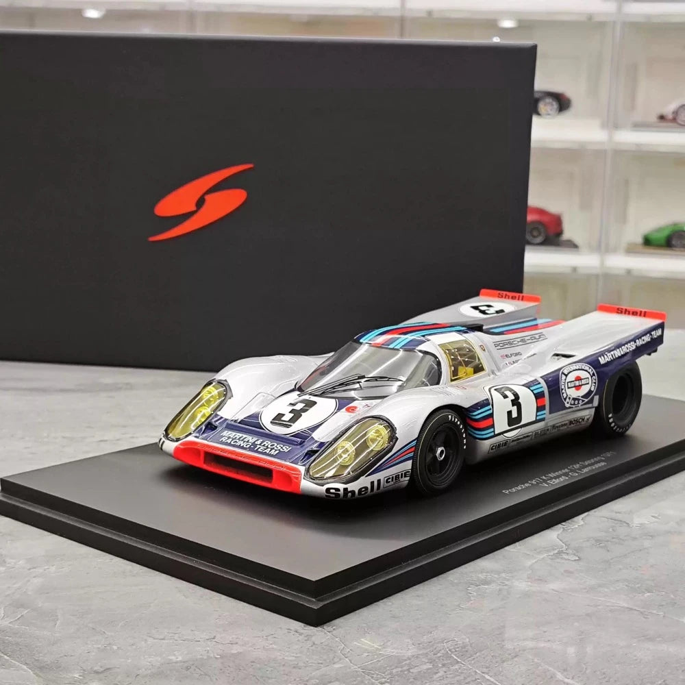 [Spark] 1:18 Porsche 1971 917K #3 Winner 12h Sebring Model Car Resin / Closed Body