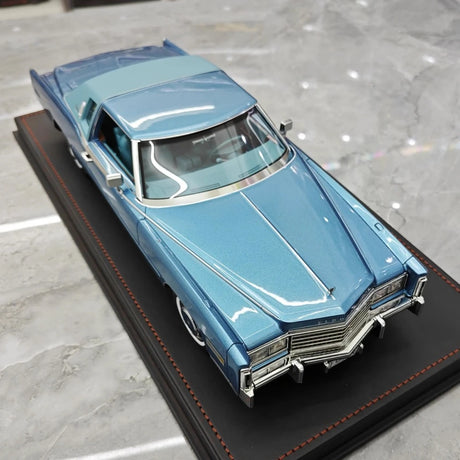 [Stamp Model] 1:18 Cadillac 1978 Eldorado Biarritz Coupe Blue Model Car Resin