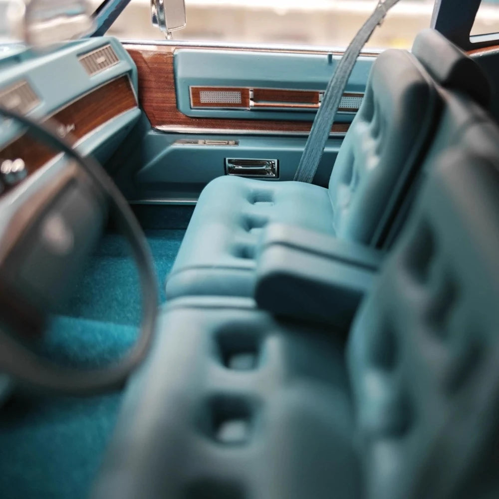 [Stamp Model] 1:18 Cadillac 1978 Eldorado Biarritz Coupe Blue Model Car Resin