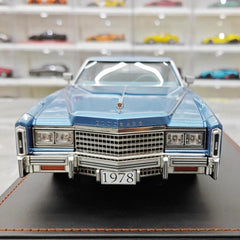[Stamp Model] 1:18 Cadillac 1978 Eldorado Biarritz Coupe Blue Model Car Resin