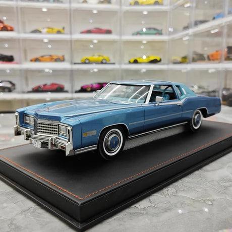 [Stamp Model] 1:18 Cadillac 1978 Eldorado Biarritz Coupe Blue Model Car Resin