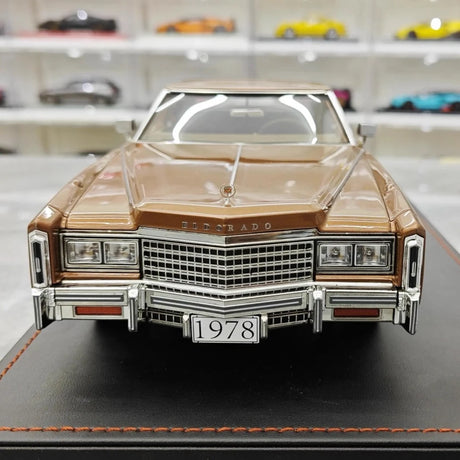 [Stamp Model] 1:18 Cadillac 1978 Eldorado Biarritz Coupe Brown Model Car Resin