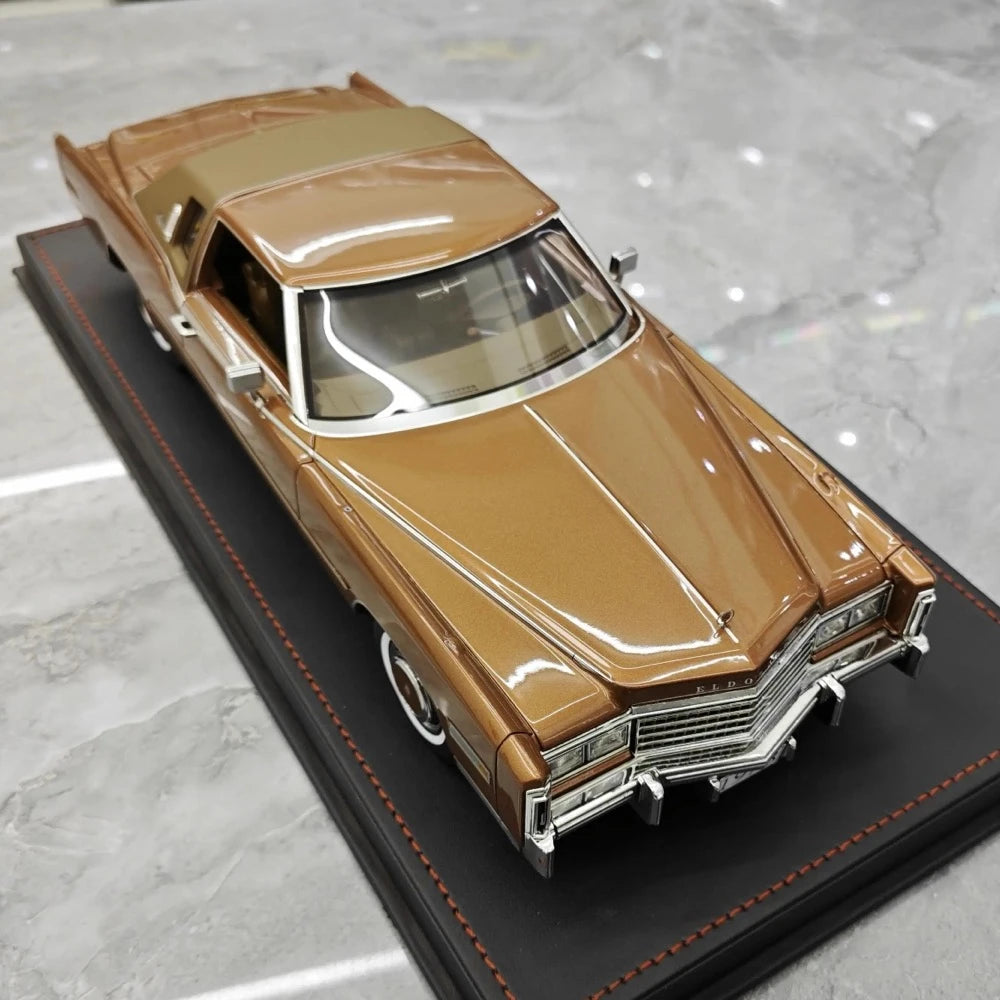 [Stamp Model] 1:18 Cadillac 1978 Eldorado Biarritz Coupe Brown Model Car Resin