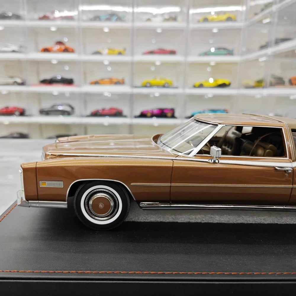 [Stamp Model] 1:18 Cadillac 1978 Eldorado Biarritz Coupe Brown Model Car Resin
