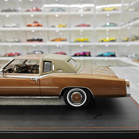 [Stamp Model] 1:18 Cadillac 1978 Eldorado Biarritz Coupe Brown Model Car Resin