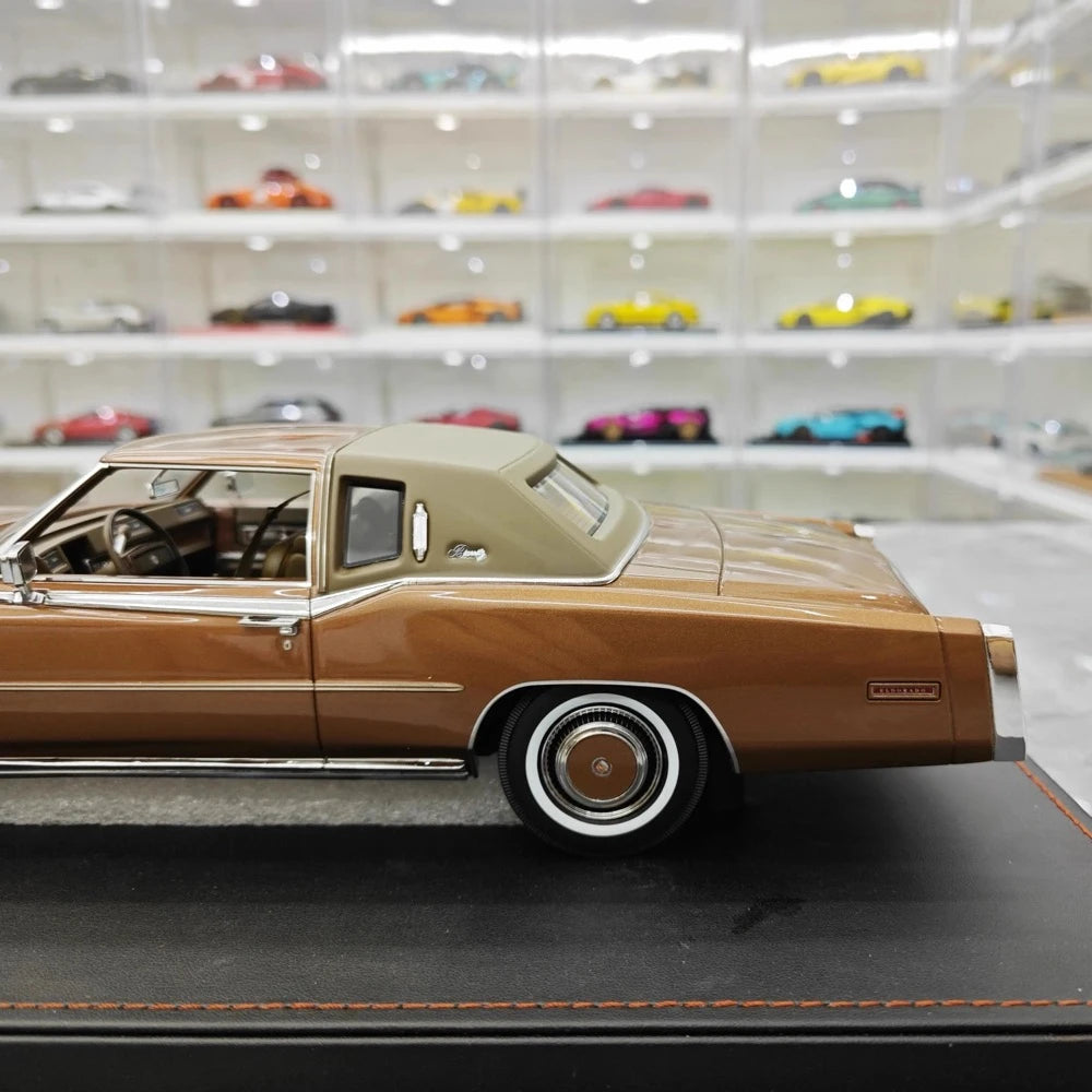 [Stamp Model] 1:18 Cadillac 1978 Eldorado Biarritz Coupe Brown Model Car Resin