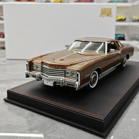 [Stamp Model] 1:18 Cadillac 1978 Eldorado Biarritz Coupe Brown Model Car Resin
