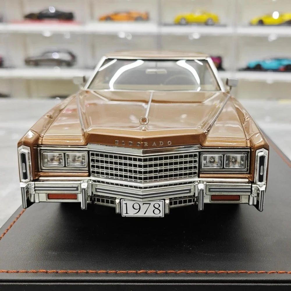 [Stamp Model] 1:18 Cadillac 1978 Eldorado Biarritz Coupe Brown Model Car Resin