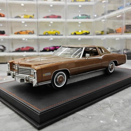 [Stamp Model] 1:18 Cadillac 1978 Eldorado Biarritz Coupe Brown Model Car Resin