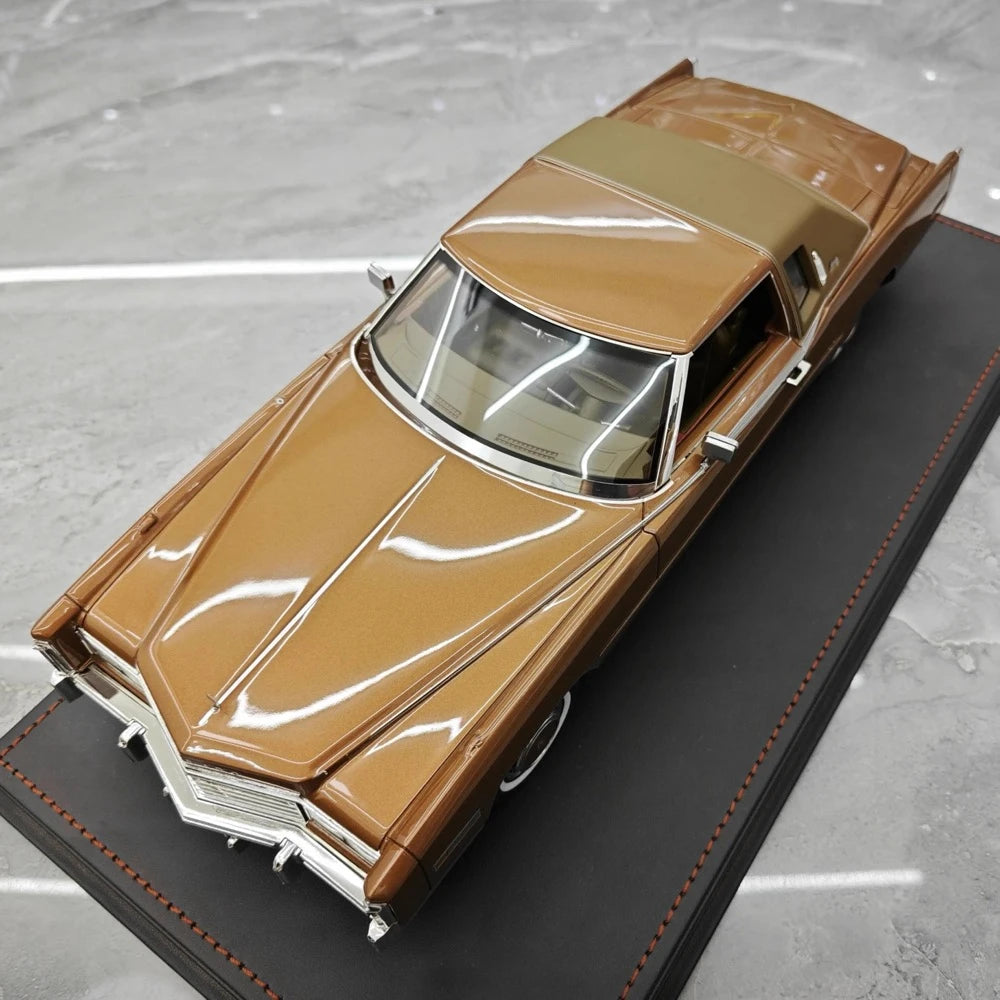 [Stamp Model] 1:18 Cadillac 1978 Eldorado Biarritz Coupe Brown Model Car Resin
