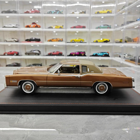 [Stamp Model] 1:18 Cadillac 1978 Eldorado Biarritz Coupe Brown Model Car Resin