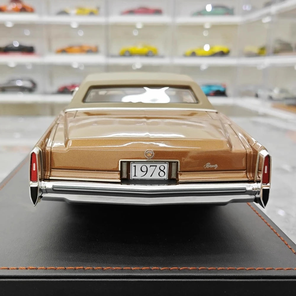 [Stamp Model] 1:18 Cadillac 1978 Eldorado Biarritz Coupe Brown Model Car Resin