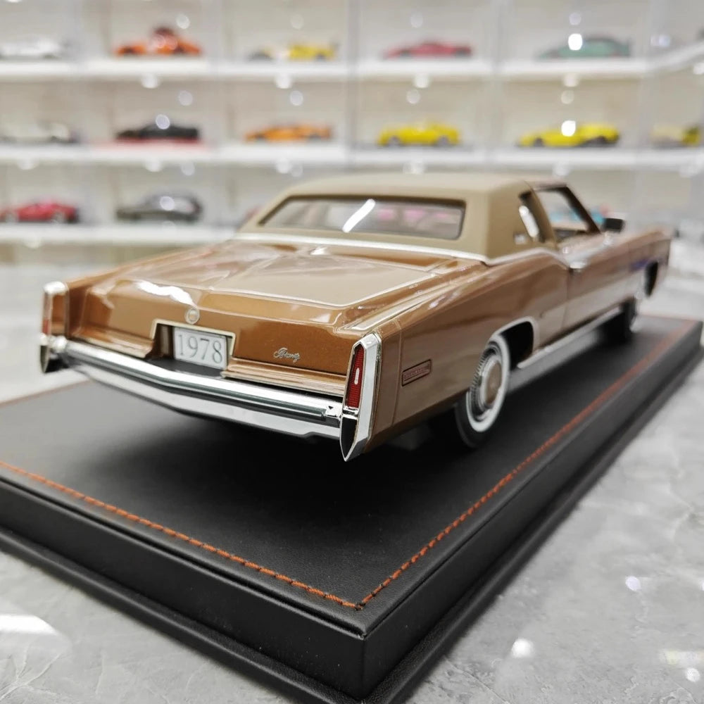[Stamp Model] 1:18 Cadillac 1978 Eldorado Biarritz Coupe Brown Model Car Resin
