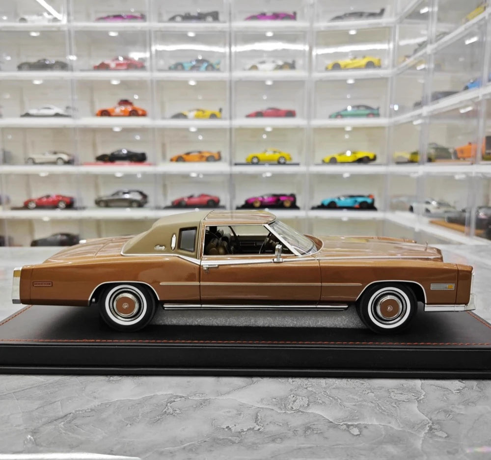 [Stamp Model] 1:18 Cadillac 1978 Eldorado Biarritz Coupe Brown Model Car Resin