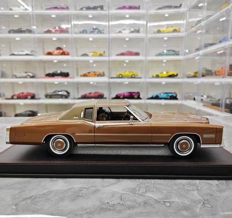 [Stamp Model] 1:18 Cadillac 1978 Eldorado Biarritz Coupe Brown Model Car Resin