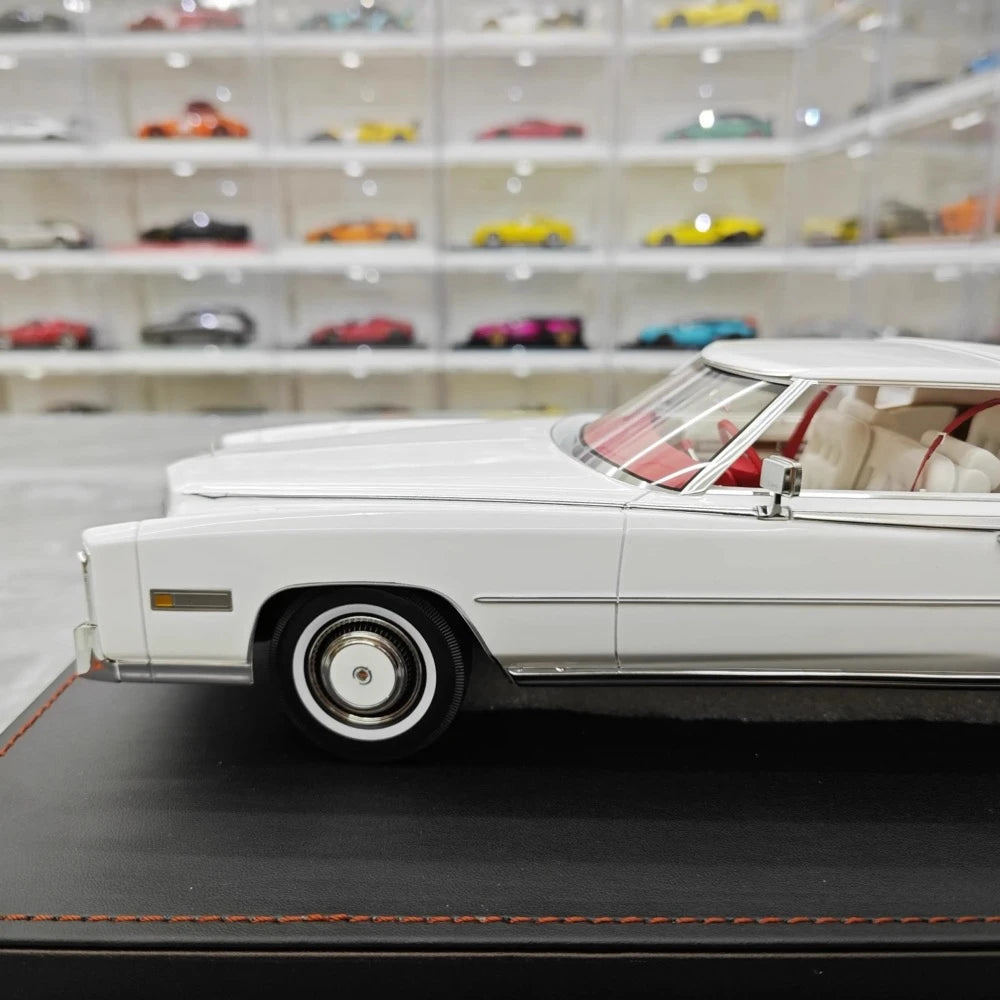 [Stamp Model] 1:18 Cadillac 1978 Eldorado Biarritz Coupe White Model Car Resin