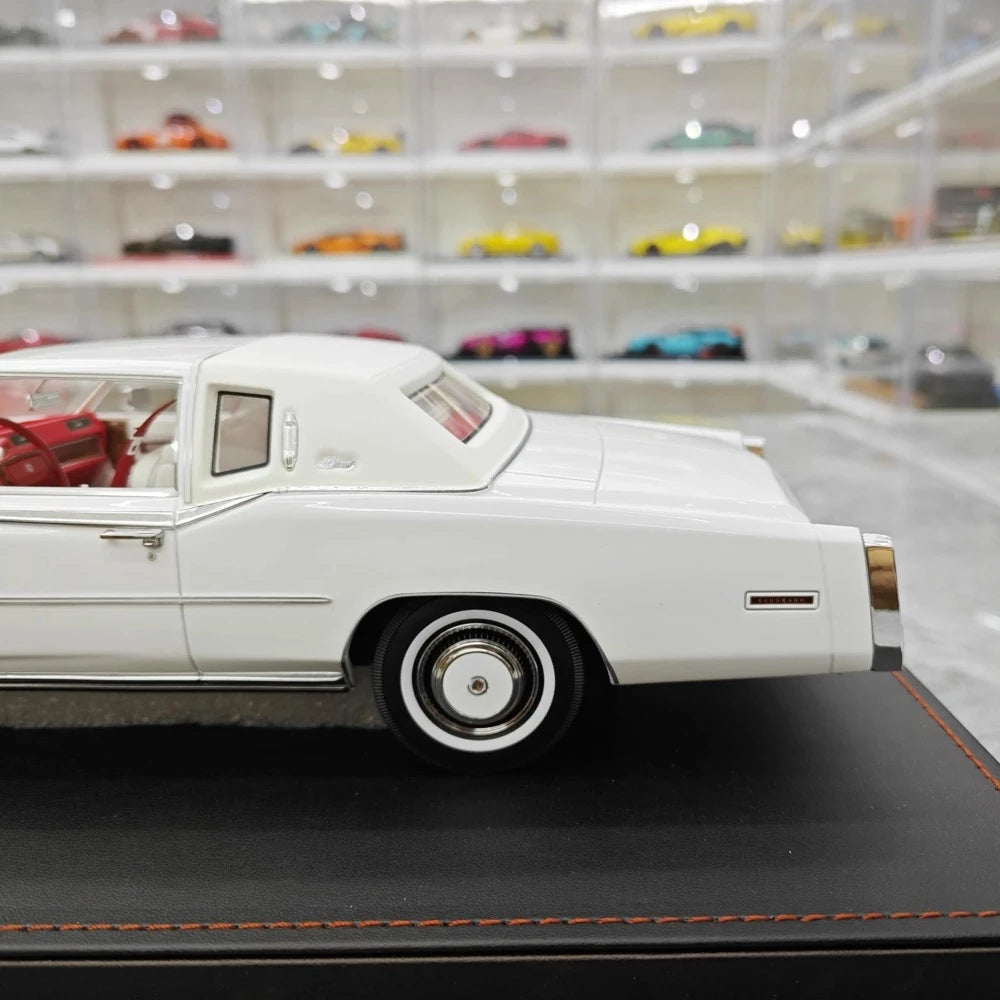 [Stamp Model] 1:18 Cadillac 1978 Eldorado Biarritz Coupe White Model Car Resin