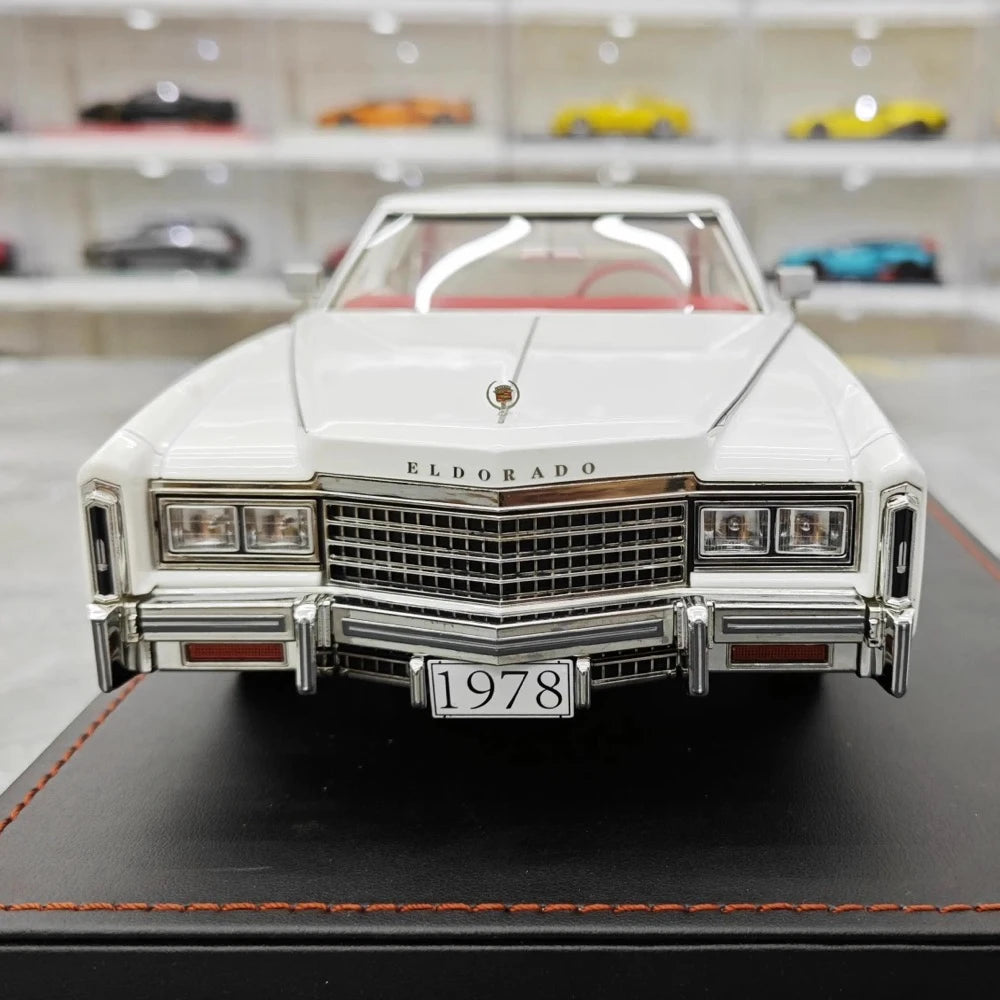 [Stamp Model] 1:18 Cadillac 1978 Eldorado Biarritz Coupe White Model Car Resin