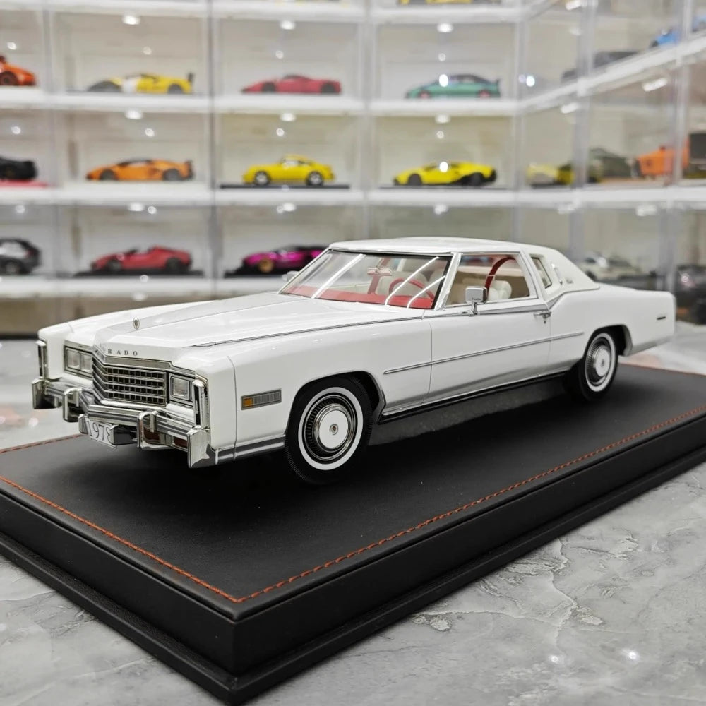 [Stamp Model] 1:18 Cadillac 1978 Eldorado Biarritz Coupe White Model Car Resin