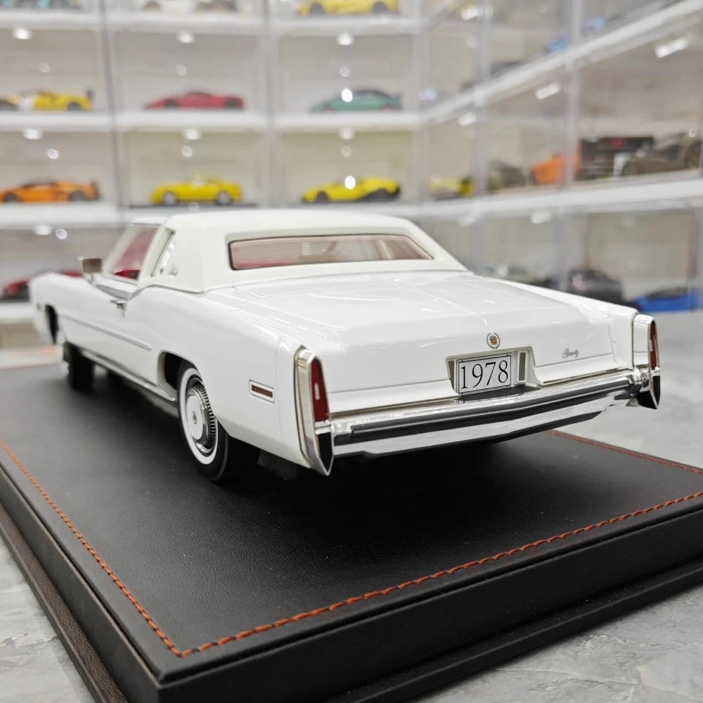 [Stamp Model] 1:18 Cadillac 1978 Eldorado Biarritz Coupe White Model Car Resin