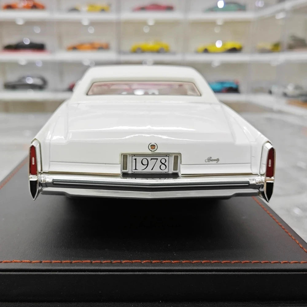 [Stamp Model] 1:18 Cadillac 1978 Eldorado Biarritz Coupe White Model Car Resin