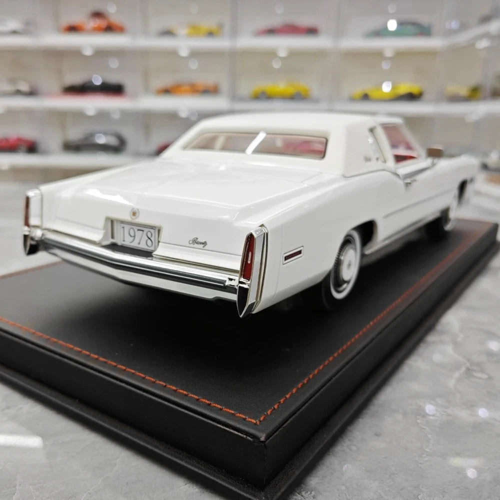 [Stamp Model] 1:18 Cadillac 1978 Eldorado Biarritz Coupe White Model Car Resin