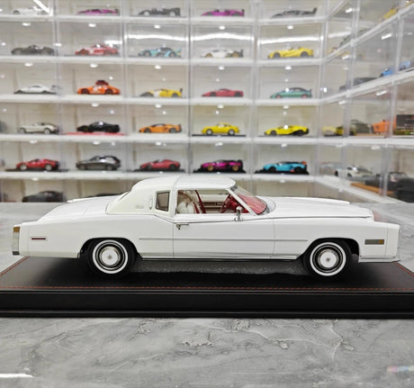 [Stamp Model] 1:18 Cadillac 1978 Eldorado Biarritz Coupe White Model Car Resin