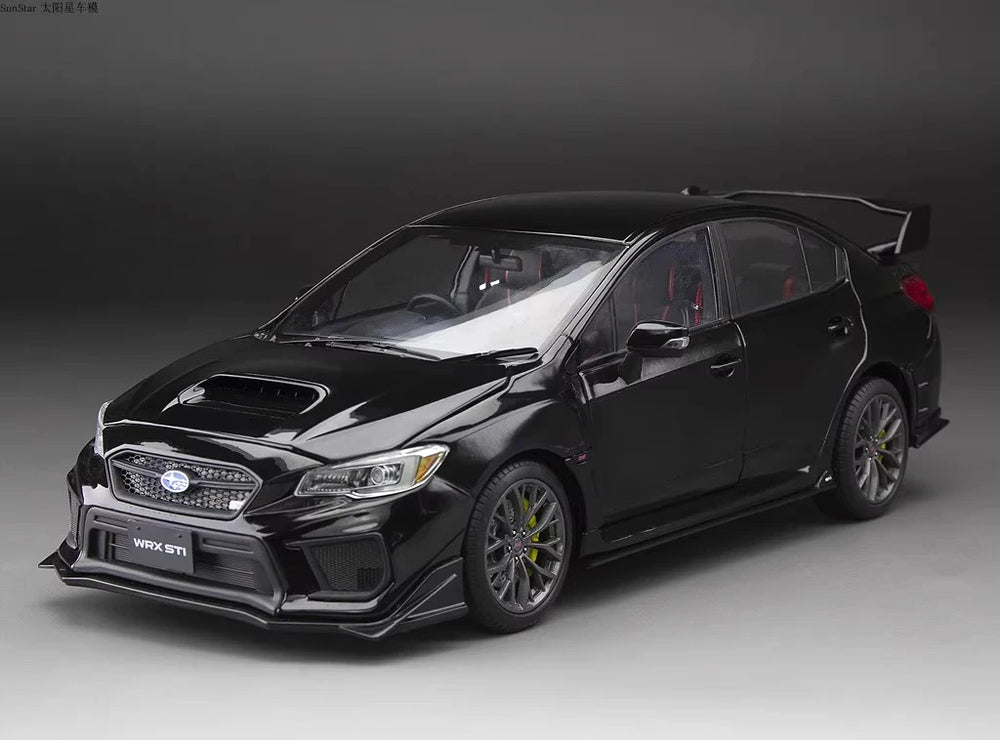 [SunStar] 1-18 Subaru 2018 WRX STI nero modellino di auto Die-Cast