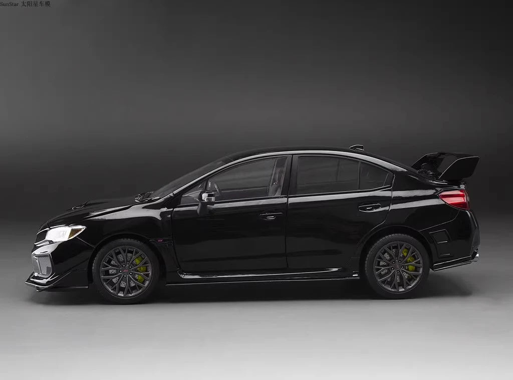 [SunStar] 1-18 Subaru 2018 WRX STI nero modellino di auto Die-Cast