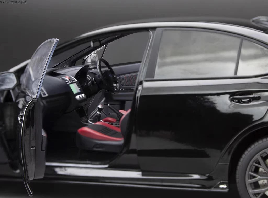 [SunStar] 1-18 Subaru 2018 WRX STI Black Model Car Die-Cast