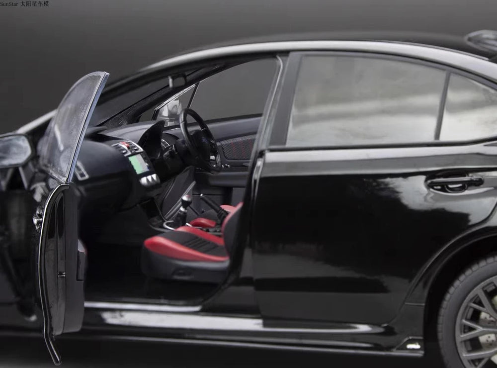 [SunStar] 1-18 Subaru 2018 WRX STI nero modellino di auto Die-Cast